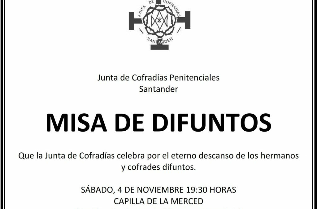 4 de Noviembre – Misa de difuntos